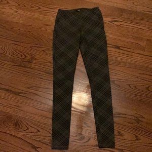 Aqua Ponte Pant Legging in Plaid